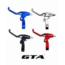 Par de Maçaneta Freio GTA Alumínio MTB Regulável 3/4 Dedos Para V-Brake e Disco Mecânico