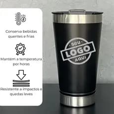 Copos Térmicos Personalizados 473ml – Brinde com Tampa e Abridor | Times e Eventos