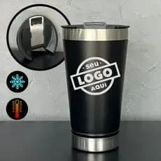 Kit 3 5 7 10 Copo Térmico Personalizado 473ml – Brinde com Tampa e Abridor | Nome Time Logo Evento