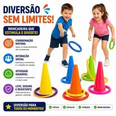 KIT 20 A 100 Argolas Colorida De Plástico Acrílico Festa Junina Brincadeira Arremesso