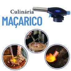 Maçarico Culinária Cozinha Churrasco Controle de Chama Acendimento Automático Compacto e Versátil