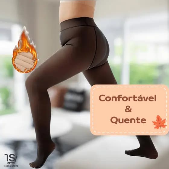 Meia Calça Veludada Térmica Feminina Inverno Conforto Estilo Forrada Roupa Quentinha