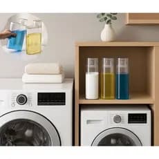 Dispenser Multiuso Transparente com Tampa Dosadora Porta sabão Alimentos Líquidos Produto de Limpeza