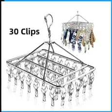 30 Clipes Quadrados Aço Inoxidável, Resistentes e Seguros, para Roupas, Íntimas e Meias de Bebê