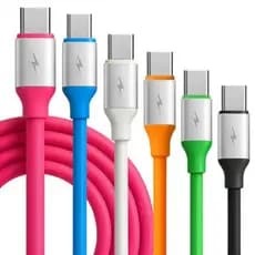Cabo REFORÇADO de Carregamento TURBO 12W de 1,20m de Comprimento 6mm de Diâmetro - Cores Aleatórias