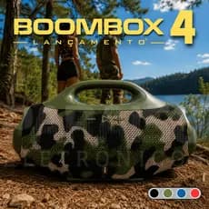Caixa de Som BOOMBOX 4 GRANDE Premium 40W/20W Bluetooth GRAVE POTENTE Portátil Rádio FM Pen Drive