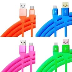 Cabo de Carregamento REFORÇADO TURBO 12W de 1,20m de Comprimento 6mm de Diâmetro - Cores Aleatórias