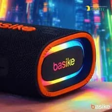 Caixa de Som Bluetooth BASIKE 15W / 8W POTENTE 2000 mAh Portátil 6h de Música LED TWS Prova d'Água