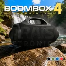 Caixa de Som BOOMBOX 4 Premium Bluetooth GRANDE 40W/20W RMS POTENTE Portátil Rádio FM Pen Drive AUX