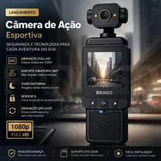 Câmera de Ação Wi-Fi 1080P Full HD Esportiva Tela 1.3 Mini Gravador de Vídeo Vlog para Aventuras