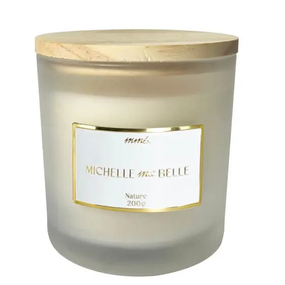 Vela Aromatica Nature Tampa em Madeira 200g Quartos Sala Michelle Ma Belle