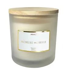 Vela Aromatica Nature Tampa em Madeira 200g Quartos Sala Michelle Ma Belle