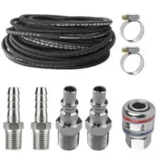Kit Mangueira Ar C/ Engate Rápido Compressor + Pinos Machos