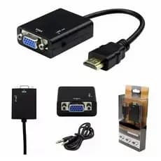 Compatível com HDMI para vga com áudio p2 conversor de adaptador de vídeo