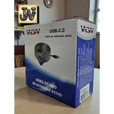 Cabo Extensor USB 2.0 Ativo Amplificado 10 Metros Macho Fêmea