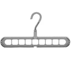 Cabide Magico Organizador com 9 Ganchos Multiuso Pendurar Peças Varal Arara Horizontal Vertical Multifuncional