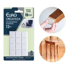 Feltro Adesivo Protetor Anti Risco de Moveis Cadeiras Mesa Quadrado Kit Protetores Deslizante