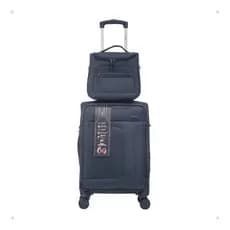 Kit Mala Bordo + Frasqueira Maquiagem Padrão Anac Rodas 360° Luxo Resistente