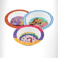 Tigela Infantil C/ Borda Personagem Melamine Resistente Tuut