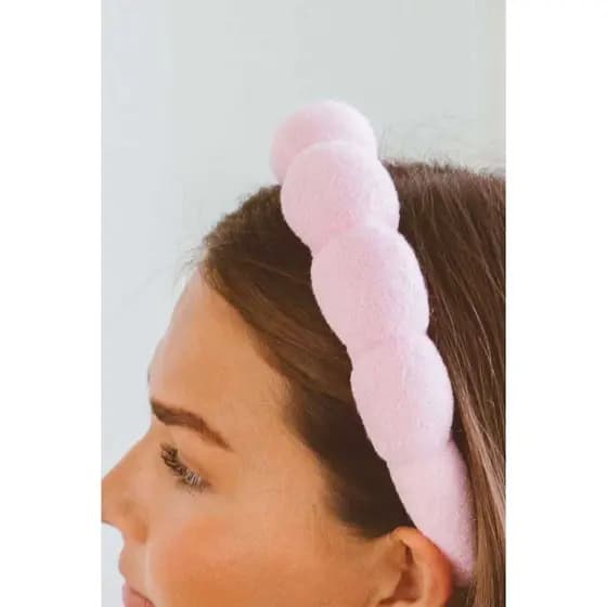 Tiara Vivai de Spa para lavar o rosto ou fazer maquiagem, Puffy avelulada, 6 cores