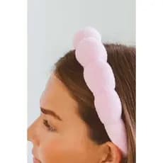 Tiara Vivai de Spa para lavar o rosto ou fazer maquiagem, Puffy avelulada, 6 cores