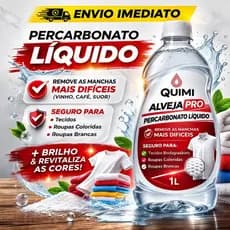 Percarbonato de Sódio 100% Puro Limpeza Em Geral Tira Manchas Roupas Brancas 1LT