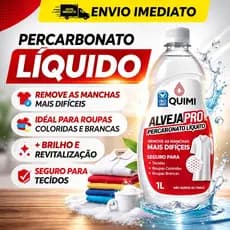 Percarbonato liquido 100% Puro Limpeza Em Geral Tira Manchas Roupas Brancas 1litros