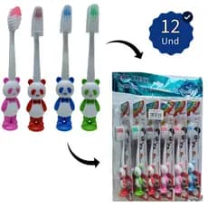 Kit 12 Escova Infantil Ursinho Eficiente e Segura