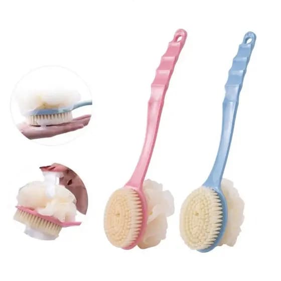 Escova De Banho Com 2 Em 1 Para Esfregar As Costas E Esfregar com Bucha Massageadora