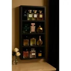 Expositor de parede Prateleira Porta Perfume, Esmalte e Cosméticos – MDF Montado 65cm altura