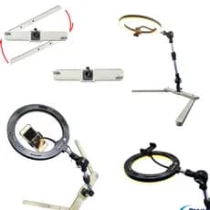 RING LIGHT DE MESA - FILME TECLADOS, BANCADAS, RECEITAS, ARTESANATOS AJUSTÁVEL E SUPORTE DE CELULAR