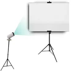 Tela 70" Com Tripé e Suporte Com Velcros Para Projetor Ajustável