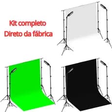 Suporte Com Tecido Acompanha Tripé Reclinável com Holofote Pronto Para Uso