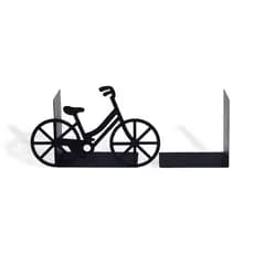 Bibliocanto Suporte Porta Livros Em Aço Bicicleta Cor Preto Aparador Organizador Livro Biblioteca