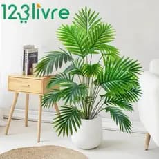 Planta Artificial Palmeira Grande 18 Folhas 70cm Decorativa