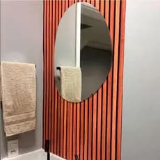 Espelho Orgânico Com Led  75x55 cm Borda Polida Lapidada Reflexão Clara Decoração Casa