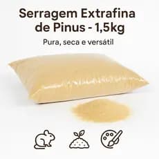 Pó de madeira/Serragem extrafina/Maravalha de pinus - 1,5kg