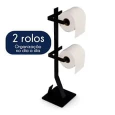 Suporte Banheiro Porta Papel Higiênico De Chão 2 Rolos