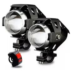 Kit Par Farol Milha Led Auxiliar U5 Moto Led Olho De Anjo U5