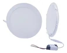 Painel Plafon Luminaria Teto Embutir Redondo Led 18w Gesso Cor Branco Frio 6000k