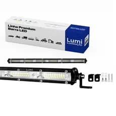 Refletor Holofote Luminaria Farol 180w Slim Barra Cor Da Carcaça Preto Cor Da Luz Branco Frio 12v/60v Bivolt