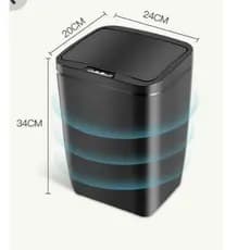 Lixeira  16LSensor Automática Inteligente Usa para Sala / Banheiro/ Cozinha cor cinza/branco /preto