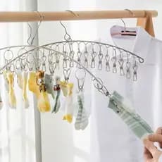 Varal De 10/20 Clips redondo/ quardrado Inox Prendedores inox Cabide Para Roupas Pequenas Íntimas Calcinh