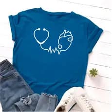 T-shirt Blusa Linda Enfermagem Por Amor Camiseta Feminina Camisa