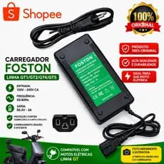 Carregador Para Moto Elétrica Foston Linha GTY X13