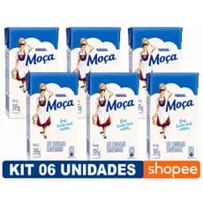 Kit C/6 unidades de Leite Condensado Semi Desnatado Moça 395g - Nestlé