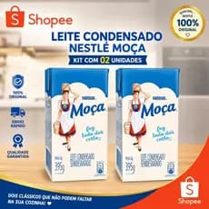 Kit 02 Leite Condensado Moça Semi-desnatado Nestlé 395g