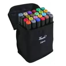Kit 24 ou 100 Canetinhas Marcadoras Caneta Ponta Dupla Colorida Arte Desenho Manga Escolar
