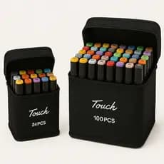 Kit Conjunto Canetas Marcador Canetinha Ponta Dupla 24 / 100 Cores