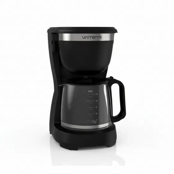 Cafeteira Elétrica 1,2 L Unitermi Preta 30 Xícaras Prático Café Rápido